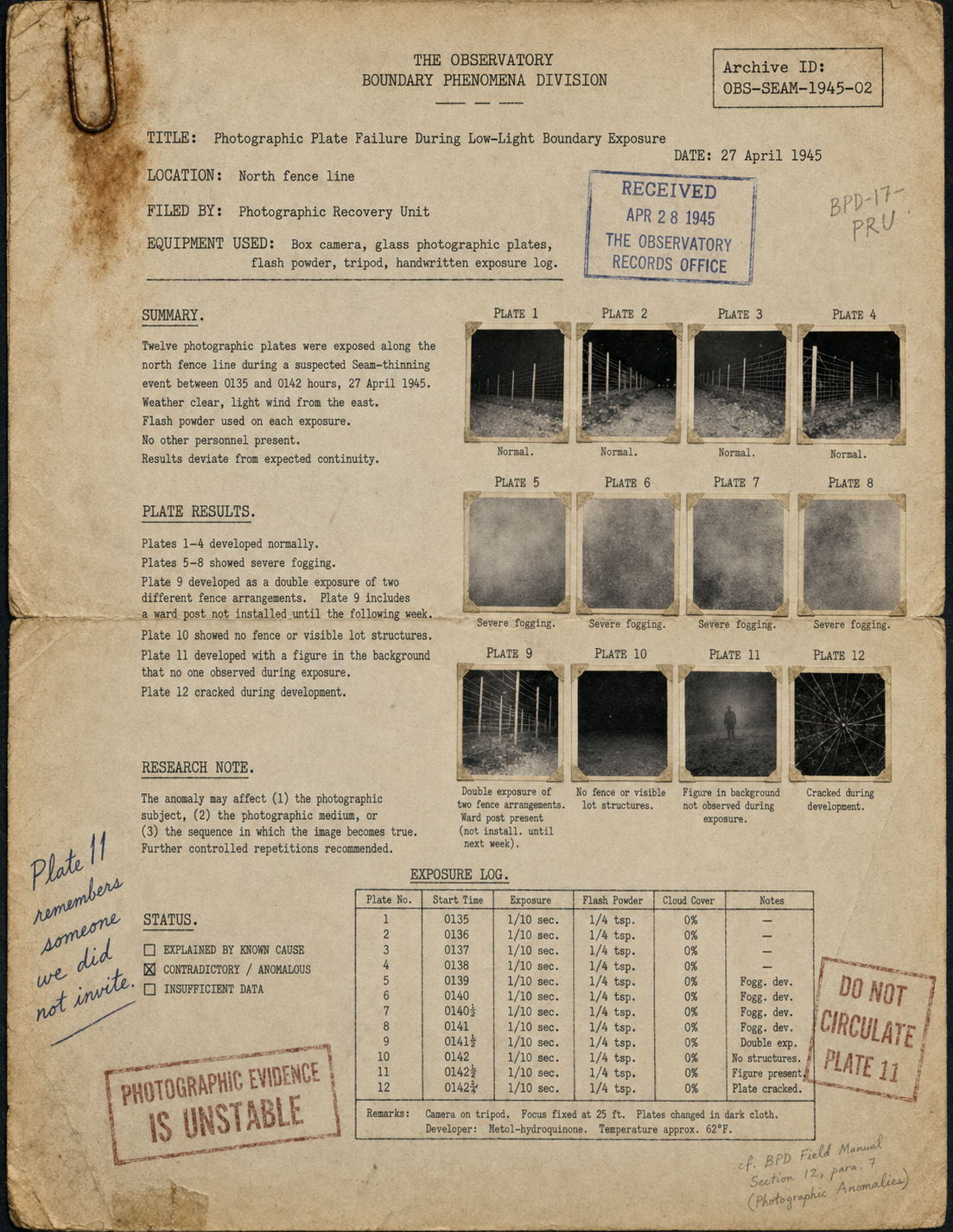 1945 field study document 2